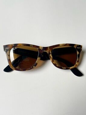 Ray-Ban Gold Tortoiseshell & Black Wayfarer Sunglasses
